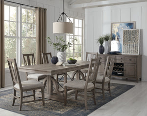 Paxton Place 7-Piece Dining Set - Grayish Brown