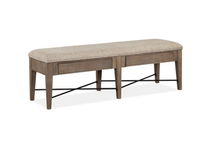 Paxton Place Bench With Storage - Grayish Brown