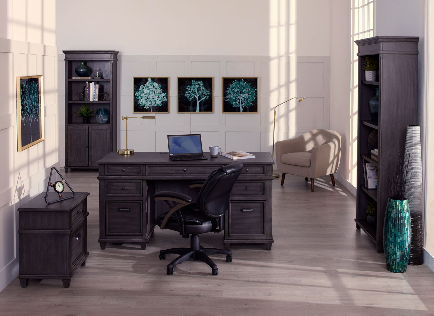 Eastwood 2 Door Bookcase - Grey