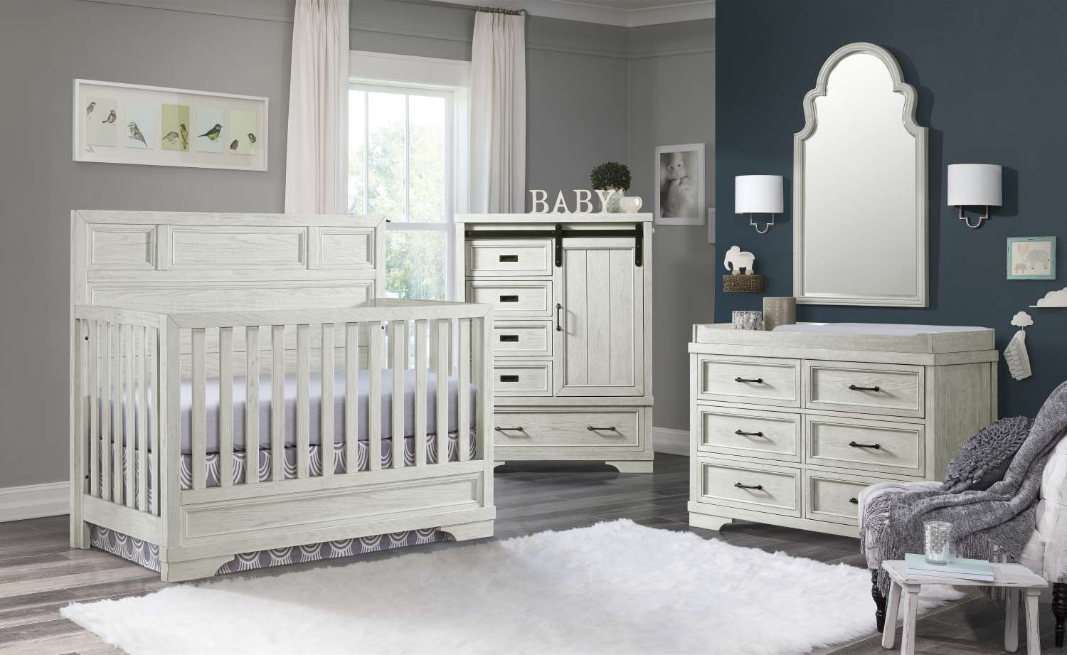 Foundry Dresser and Changer Top Package - White