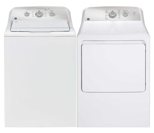 GE White Top-Load Washer (4.4 cu. ft.) & Gas Dryer 7.2 cu. ft.) - GTW331BMRWS/GTD40GBMRWS