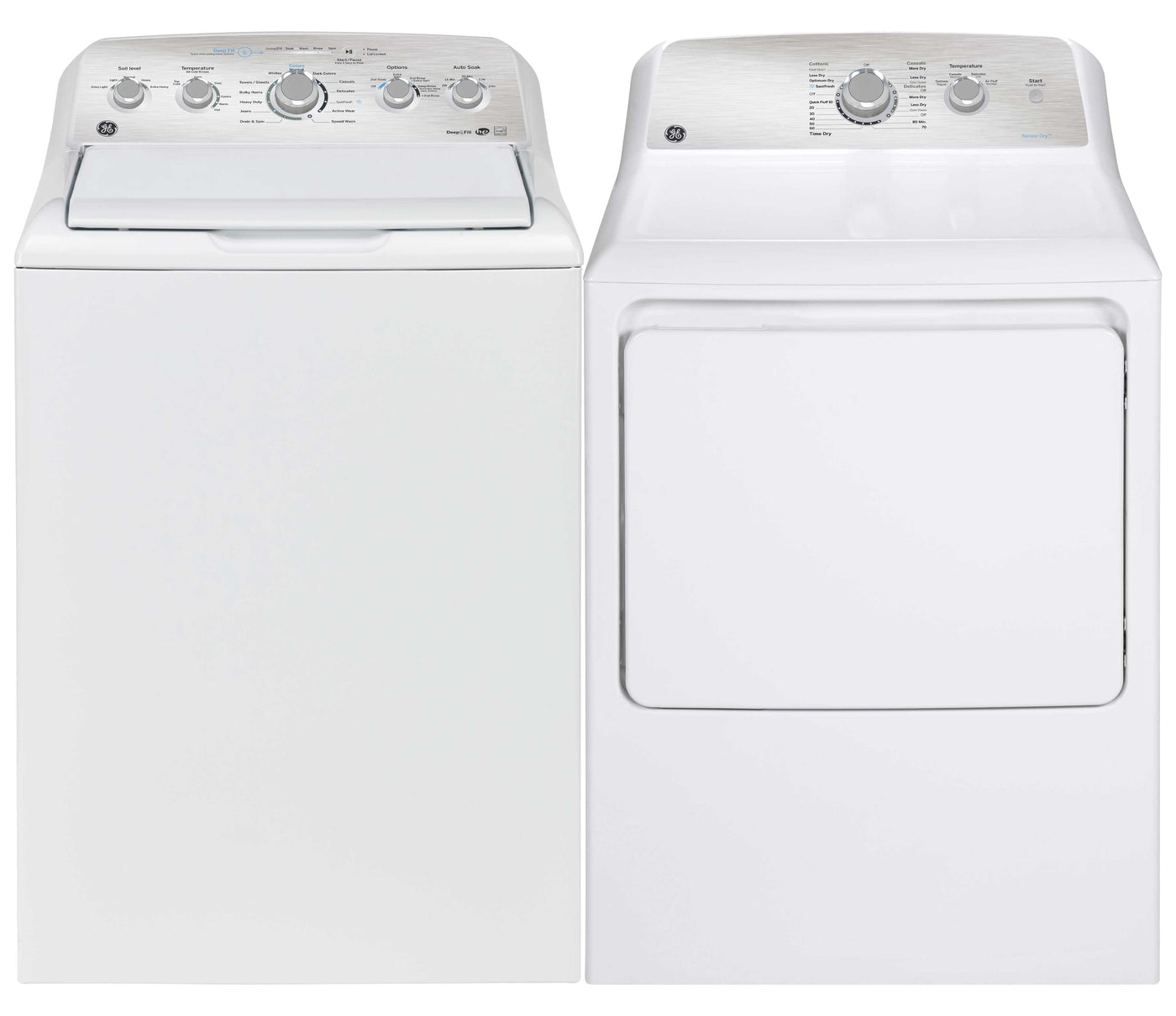 GE White Top-Load Washer (4.9 cu. ft) & Electric Dryer (7.1 cu. ft.) - GTW490BMRWS/GTD40EBMRWS