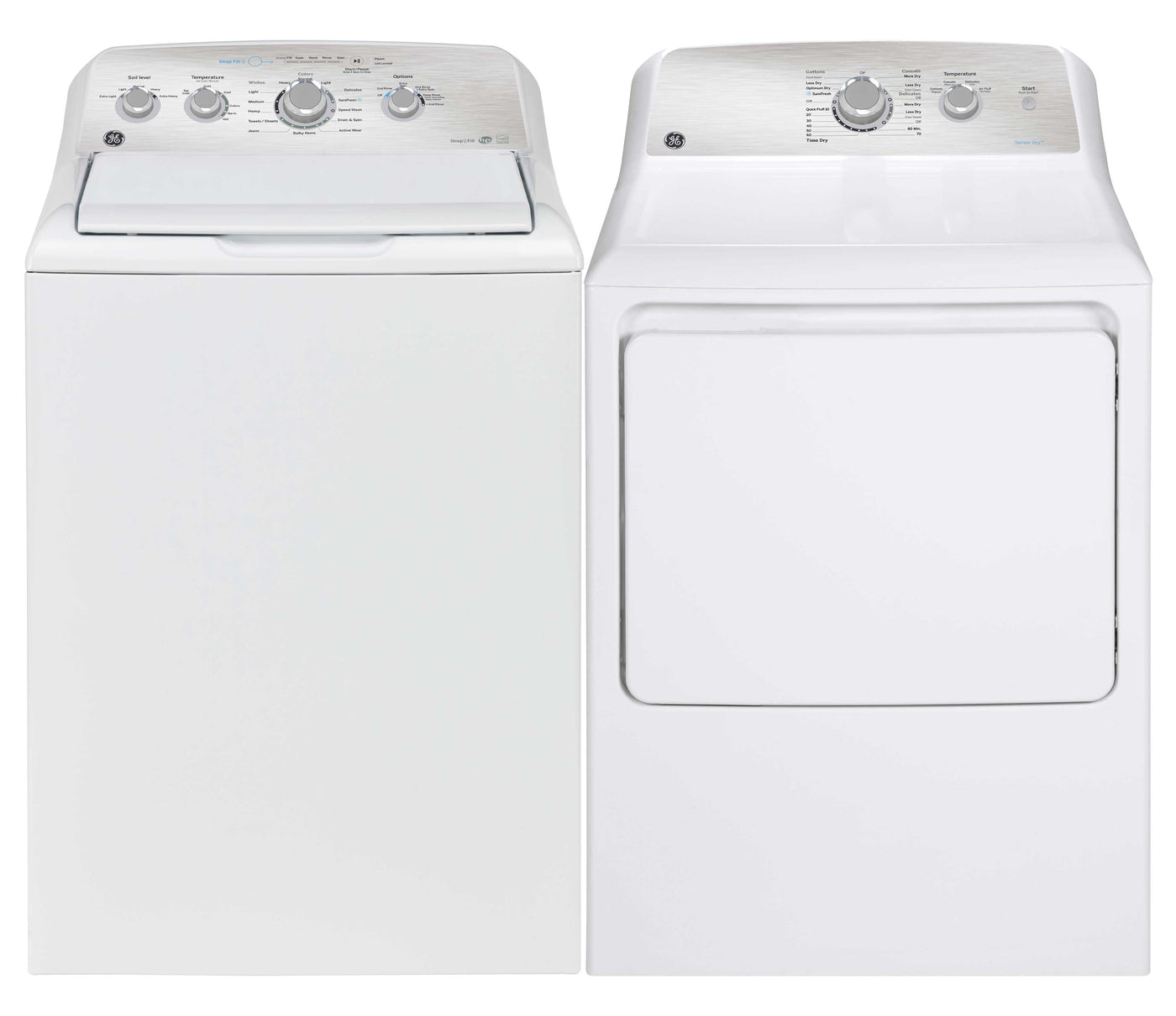GE White Top-Load Washer (5.0 cu. ft.) & Gas Dryer (7.2 cu. ft.) - GTW550BMRWS/GTD40GBMRWS