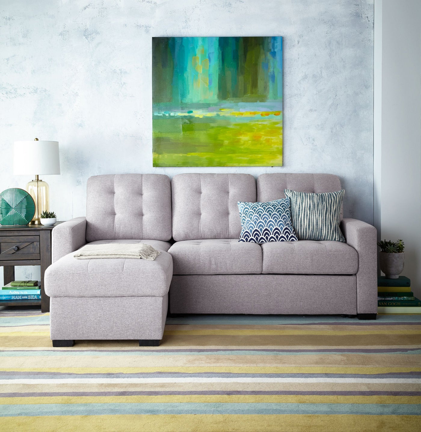 Dannery Pop-Up Sofa Bed - Light Grey