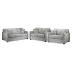 Penelope Sofa, Loveseat and Chair and a Half Set - Grey