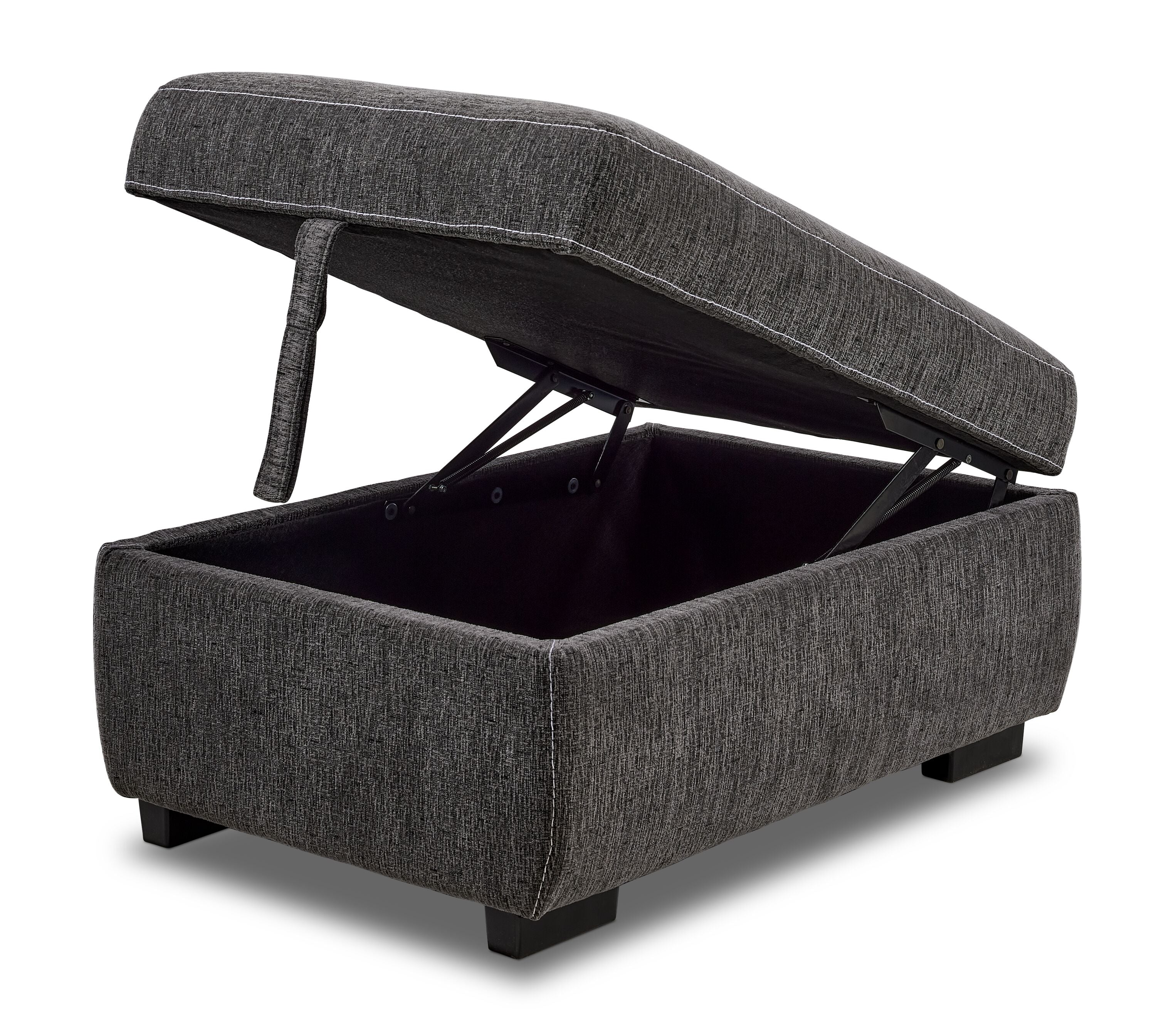 Serafina 4-Piece Sectional with Right Facing Pop-Up Bed - Charcoal