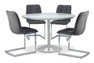 Tina 5-Piece Dining Set - Graphite