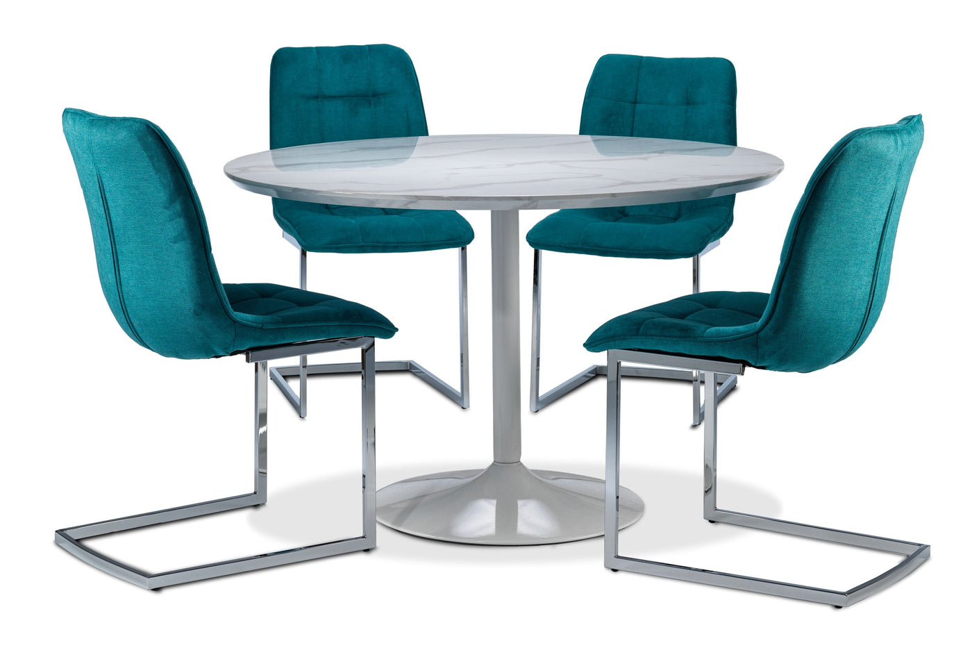 Tina 5-Piece Dining Set - Aqua