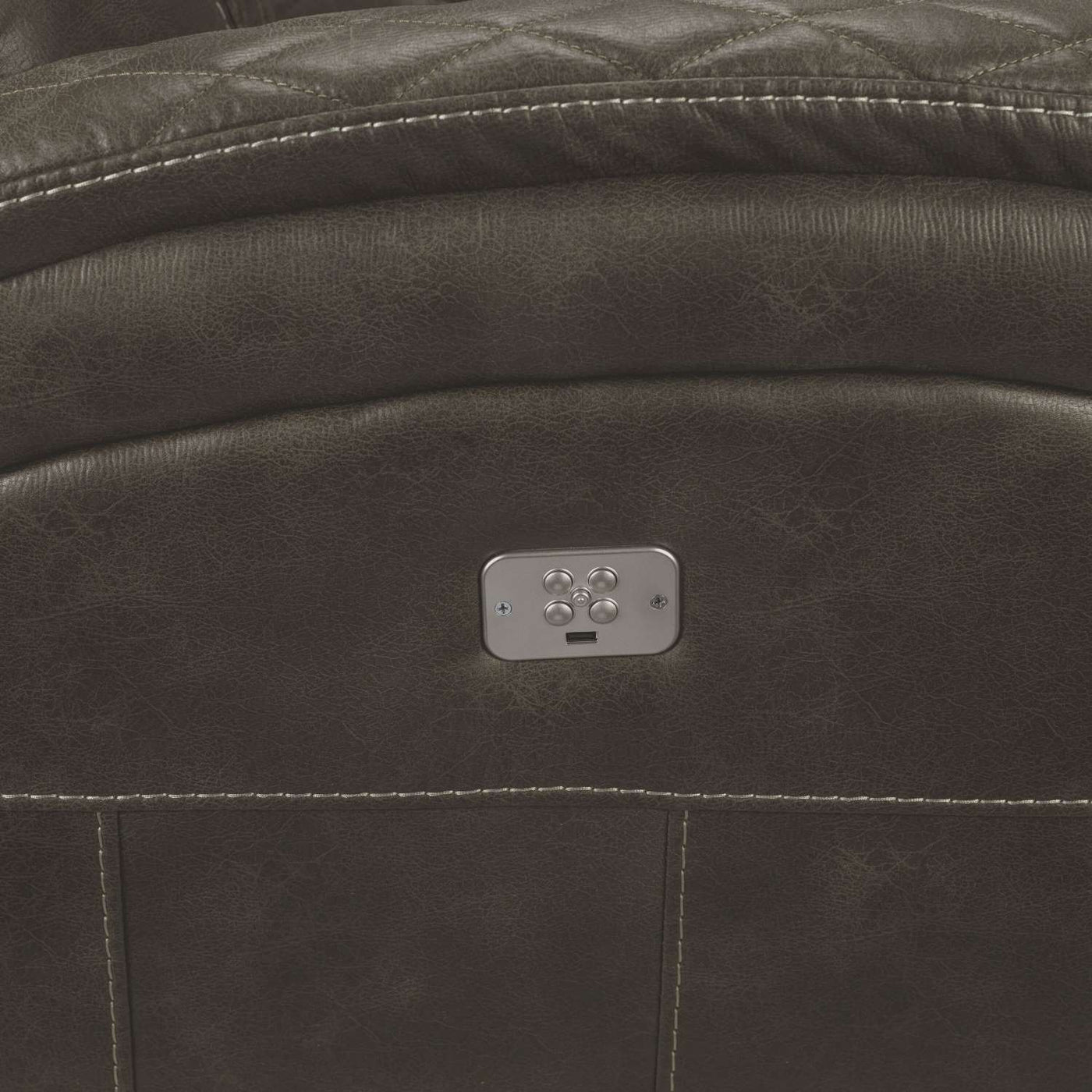 Wesley Dual Power Reclining Sofa - Granite