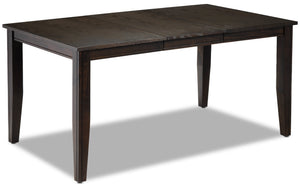 Holland Extendable Dining Table - Dark Oak with Wire-Brushed Finish