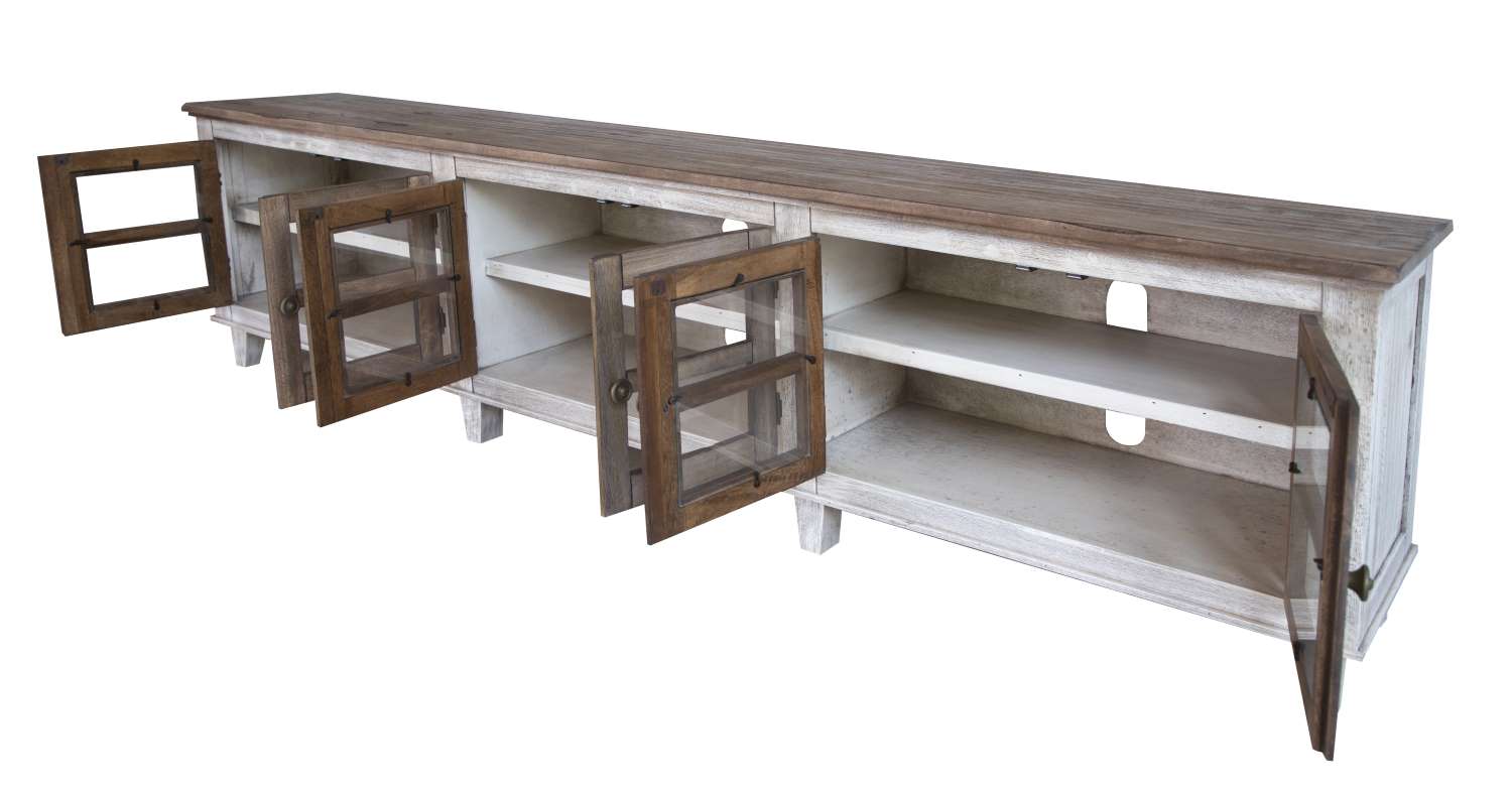 Sahara 93" TV Stand - Caramel & Cream