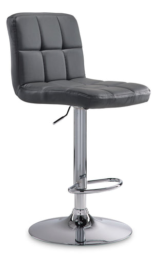 Ivy Bar Height Stool - Grey, Chrome