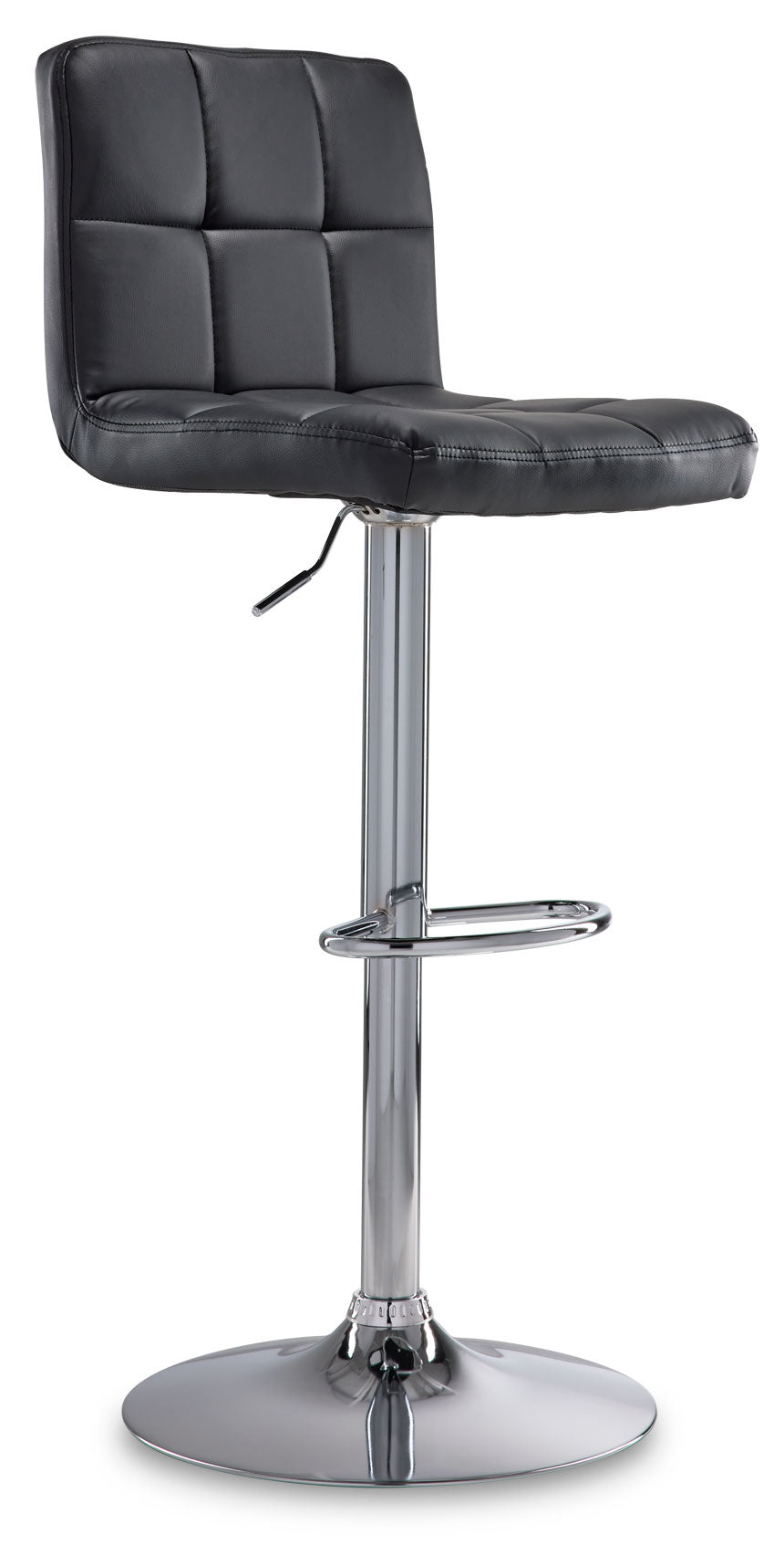 Ivy Bar Height Stool - Black, Chrome