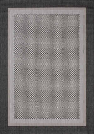 Jasper Border Tapis extérieur (5,3 pi X 7,7 pi) – gris