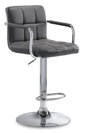 Kane Bar Height Stool - Grey, Chrome