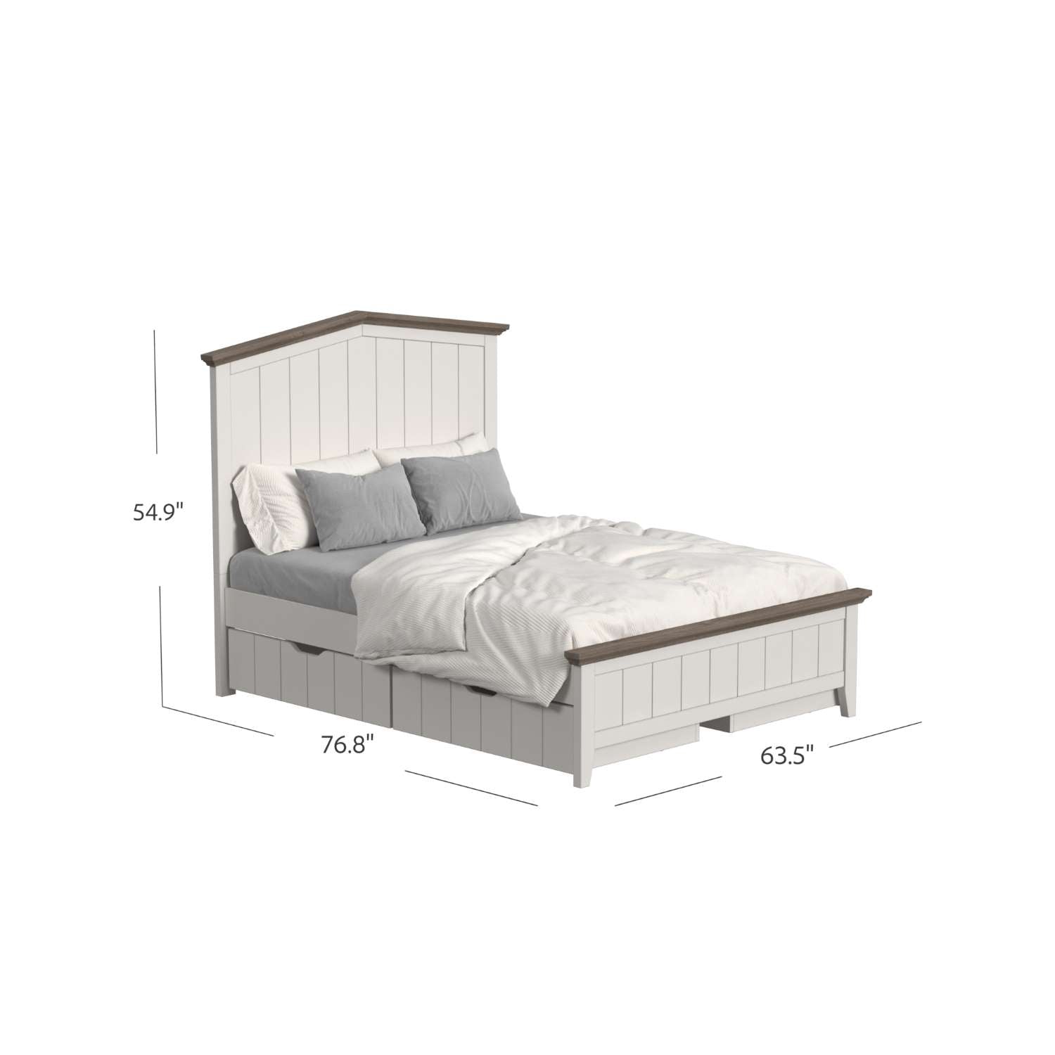 Lodge 3-Piece Full Bed - Cream