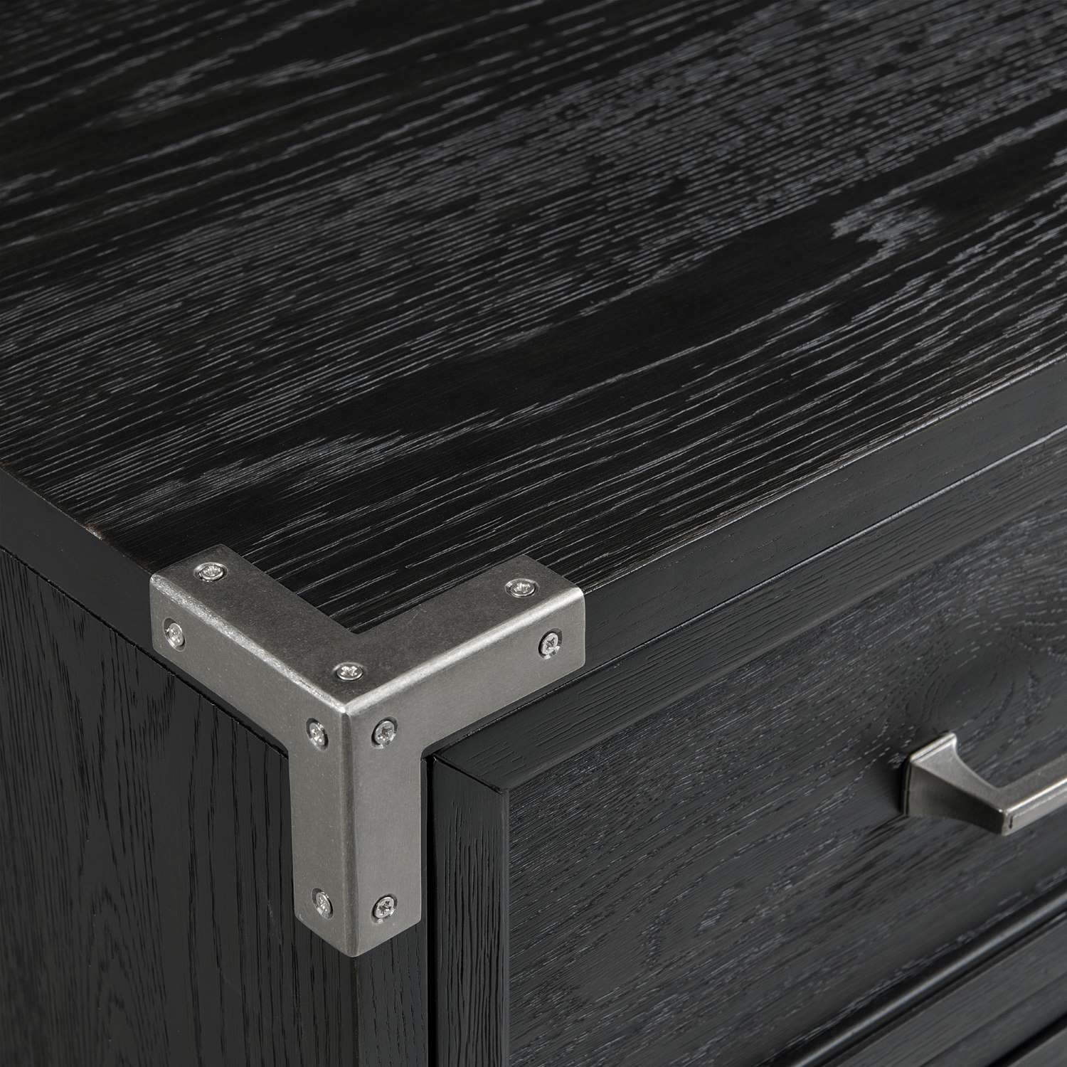 Laguna 5-Piece Queen Bedroom Package - Weathered Oak and Black