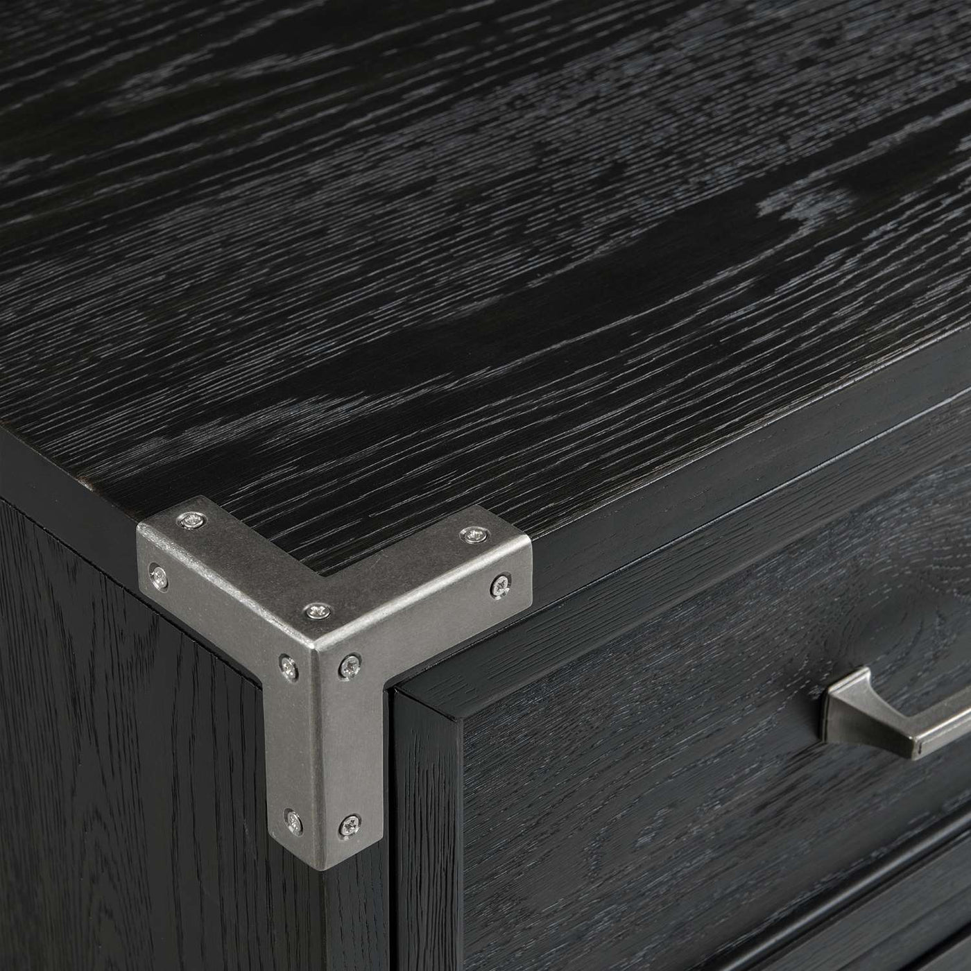 Laguna 5 Drawer Chest - Weathered Oak, Black