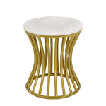 Lori Accent Table - White and Gold