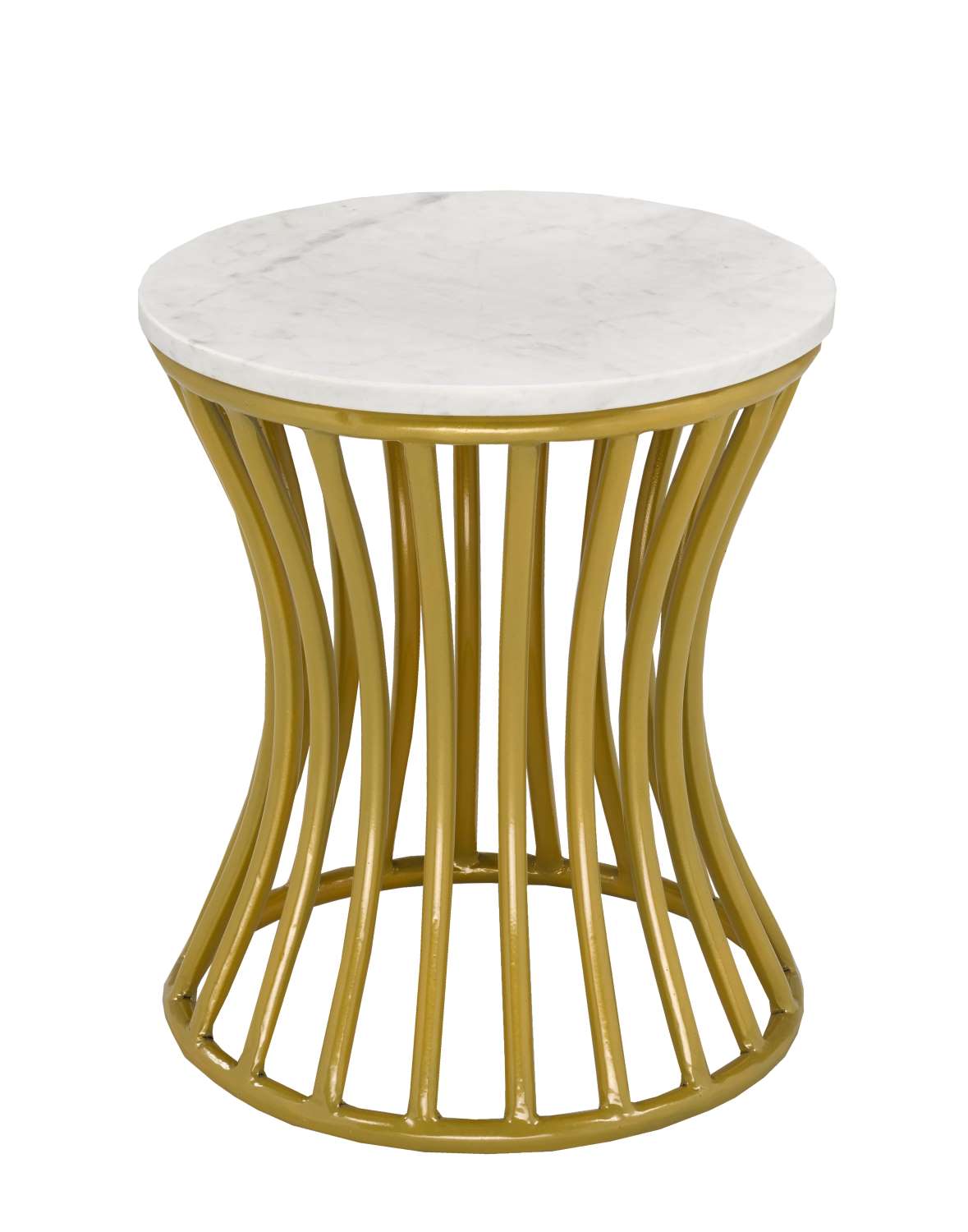 Lori Accent Table - White and Gold