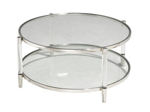 Lark Coffee Table - Glass and Chrome