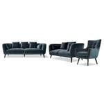 Maja Sofa, Loveseat and Accent Chair Set - Grey