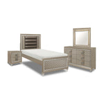 Meera 6-Piece Twin Bedroom Package - Champagne
