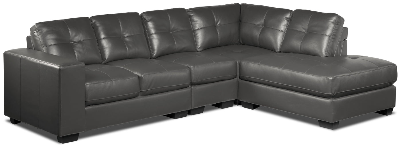 Meldrid 4 Pc. Sectional with Right Facing Chaise - Grey