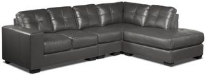 Meldrid 4 Pc. Sectional with Right Facing Chaise - Grey