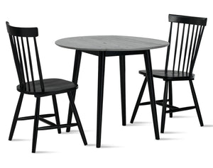 Midland 3-Piece Dining Set - Grey, Black
