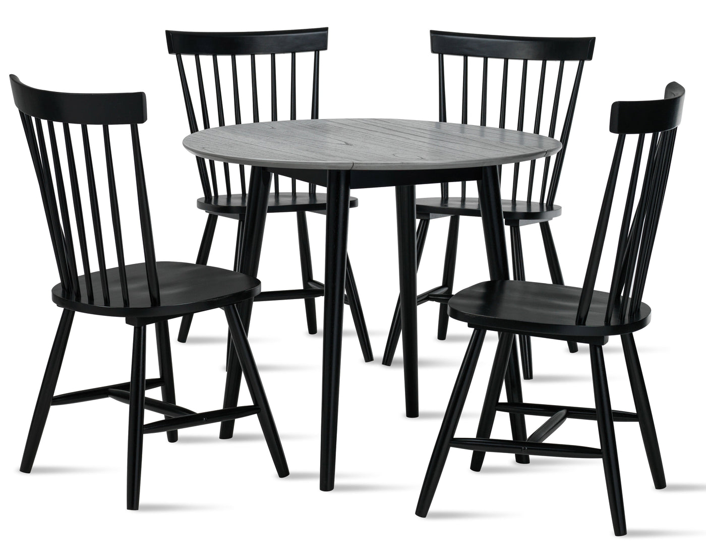 Midland 5-Piece Dining Set - Grey, Black