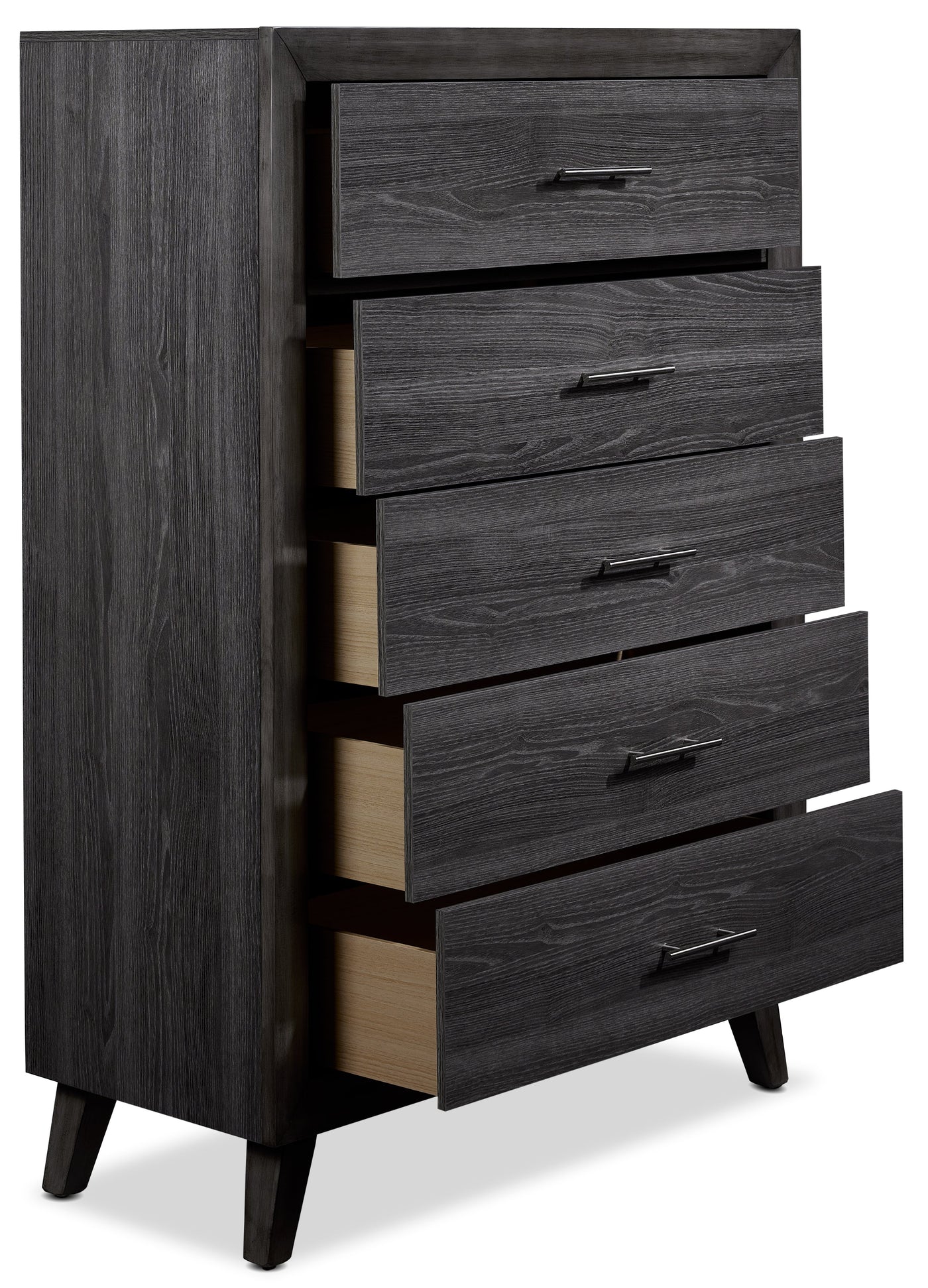 Miller 5 Drawer Chest - Grey