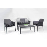 Nardi Net Relax 4-Piece Outdoor Conversation Set - Black
