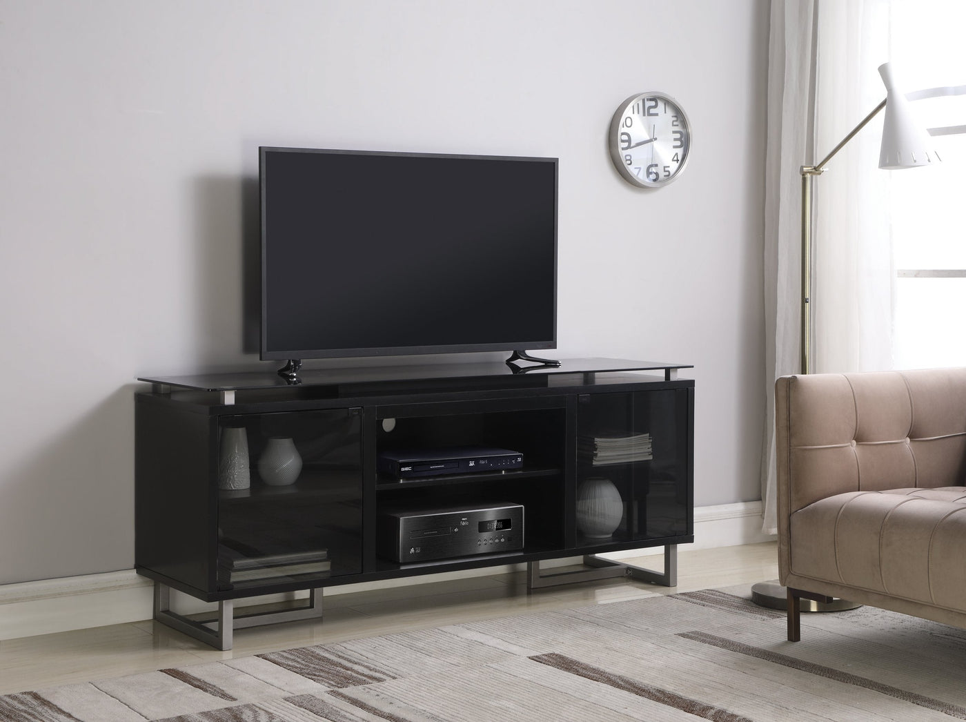 Onyx Flat Panel Television Stand - Black