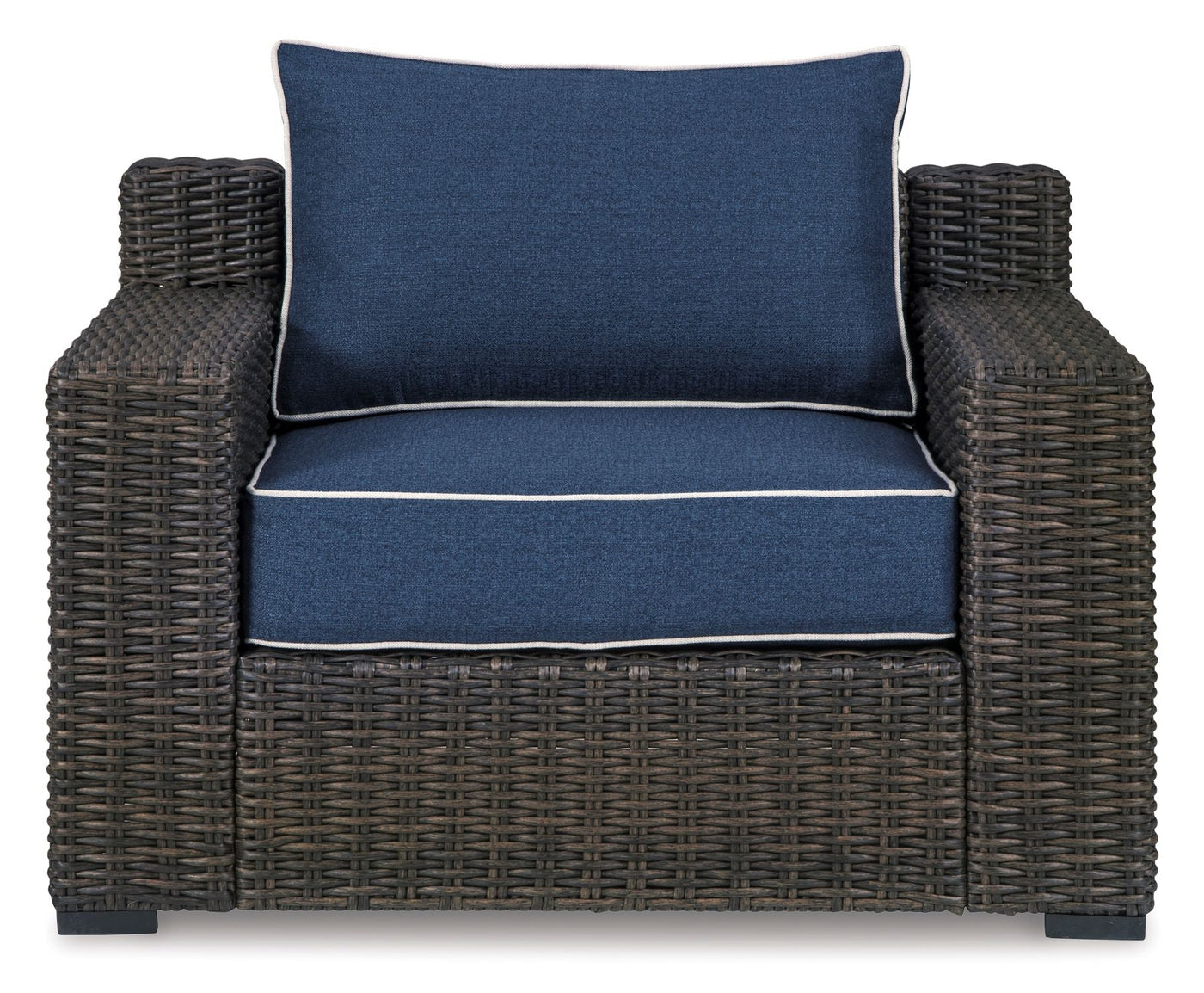 Grasson Lane - Outdoor Chair - Blue, Brown