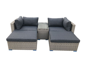 Kemble 5-Piece Modular Outdoor Lounge Set - Grey