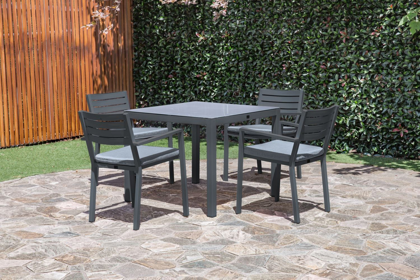 Tavistock 5-Piece Outdoor Dining Package - Charcoal/Grey