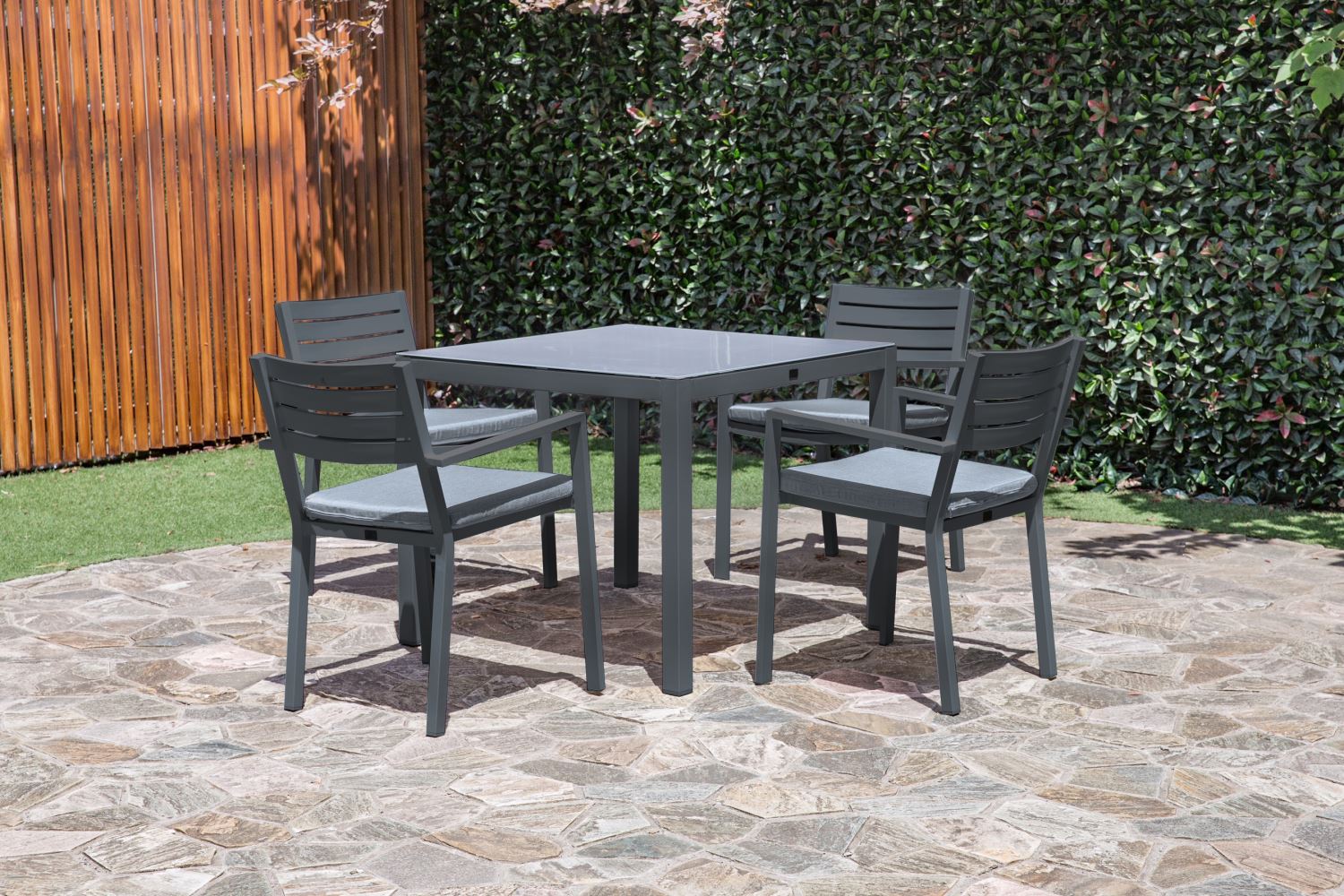 Tavistock 5-Piece Outdoor Dining Package - Charcoal/Grey