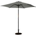 Brolly 9' Crank and Tilt Outdoor Umbrella - Slate Grey
