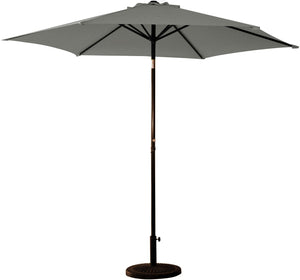 Brolly 9' Crank and Tilt Outdoor Umbrella - Slate Grey