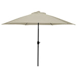 Brolly 9' Crank and Tilt Outdoor Umbrella - Linen