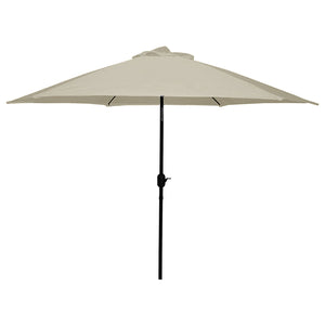 Brolly 9' Crank and Tilt Outdoor Umbrella - Linen