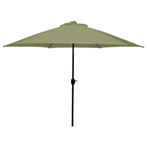 Brolly 9' Crank and Tilt Outdoor Umbrella - Olive