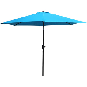 Brolly 7.5' Outdoor Crank Umbrella - Sky Blue