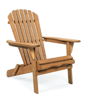Uila Wood Folding Adirondack Chair - Natural
