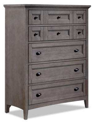 Paxton 5 Drawer Chest - Dovetail Grey