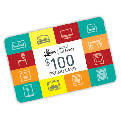 $100 Promo Card - In-Store Only. Redeemable on Furniture or Mattress Purchases made between 12/20/2018 and 01/31/2019. Please see store for details.