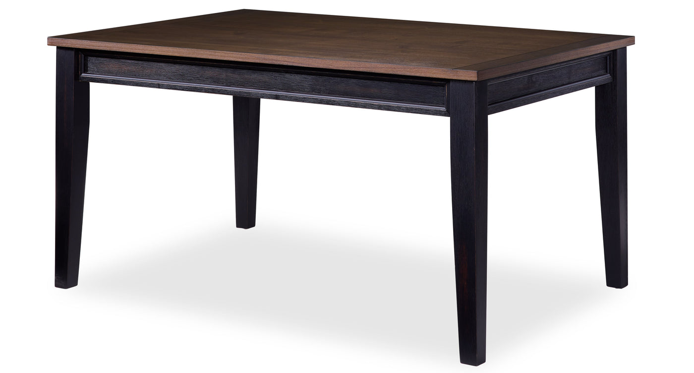 Raven Noir 3-Piece Dining Set with Benches - Ebony, Driftwood