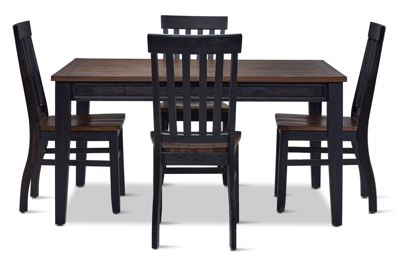 Raven Noir 5-Piece Dining Set - Ebony, Driftwood