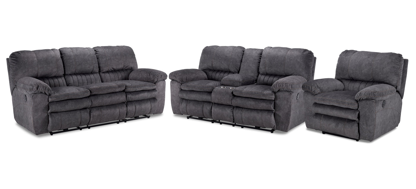 Reyes 3 Pc. Power Reclining Living Room Package - Grey